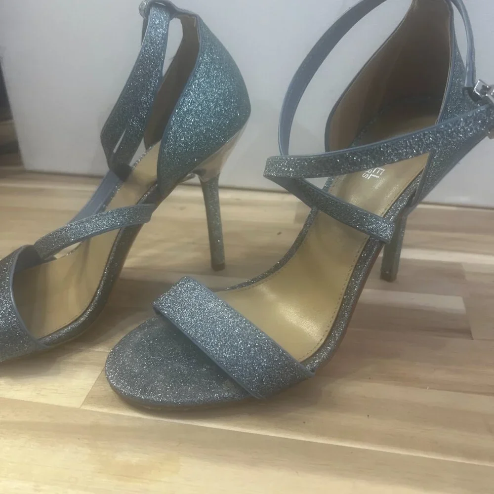 MICHAEL MICHAEL KORS Women's Astrid Stiletto Dress Sandals Size 7 Blue‎